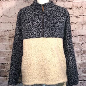 Time & Tru Sherpa Half Zip Pullover